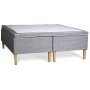 Sensation graues Bett 180x200 cm mit 7-Zonen-Tasche/Tasche