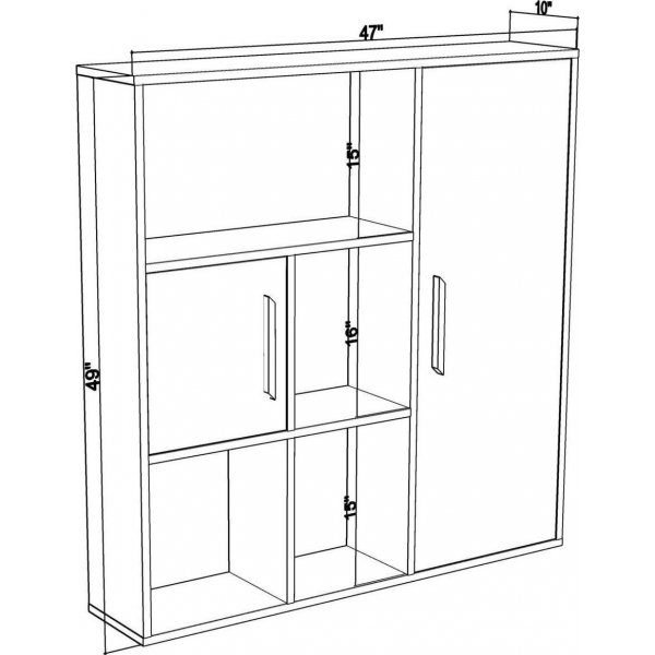 Ridge B�cherregal - Wei�/Anthrazit
