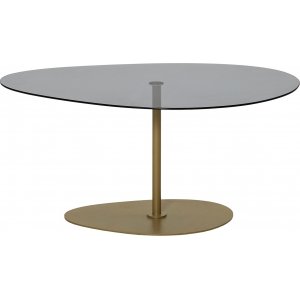 Porto Couchtisch 90 x 60 cm - Dunkelgrau/Gold