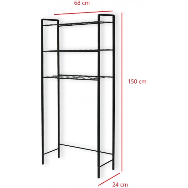 Nigel Waschmaschinenregal - Schwarz