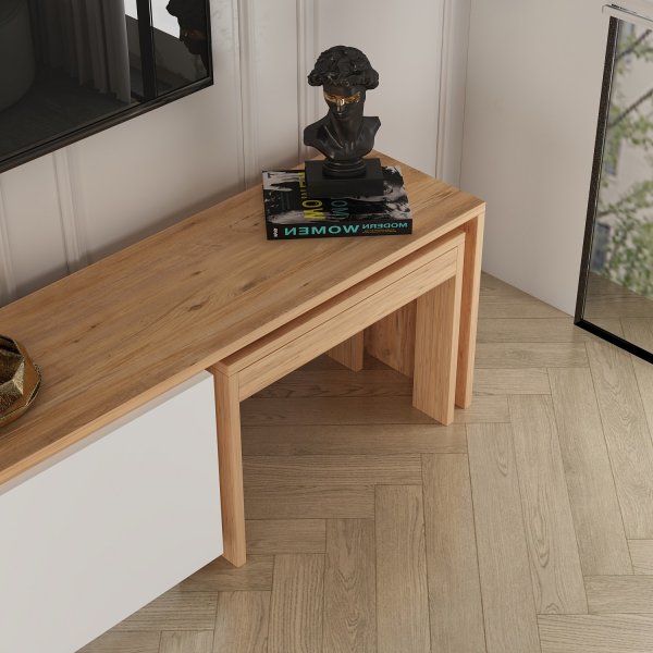 Oslo TV-Stnder - Wei/Kiefer