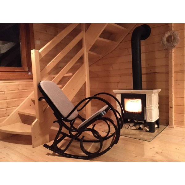 Komfort-Schaukelstuhl - Braun/Wenge