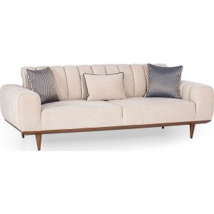 Elfenbein 3-Sitzer-Sofa - Creme