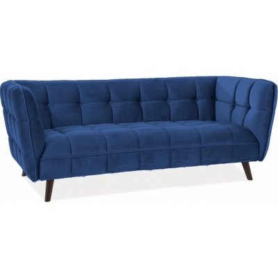 Renae 3-Sitzer-Sofa aus blauem Samt