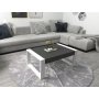 Retro Couchtisch 90 x 50 cm - Wei/Anthrazit