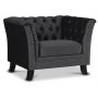 Chesterfield Liverpool Sessel - Anthrazitgrauer Samt