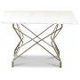 Terrazzo Couchtisch 75x75cm - Bianco Terrazzo & MessingUntergestell