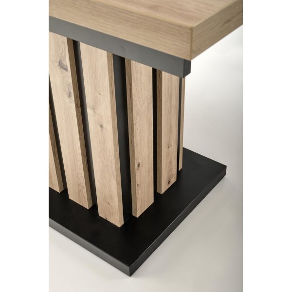 Lamello Esstisch 130-180 x 80 cm - Artisan Eiche/Schwarz