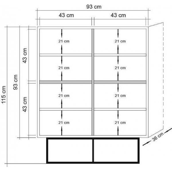 Quantum Soloschrank - Kiefer/schwarz