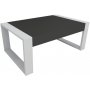 Retro Couchtisch 90 x 50 cm - Wei/Anthrazit