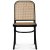 Tone schwarzer Stuhl mit Rckenlehne und Sitz aus Rattan + Mbelpflegeset fr Textilien