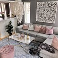 Kundenbild Maryland Couchtisch 110 - weißer, echter Marmor / Mattes Messing