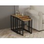 Tali Tisch 34/39/44 x 45 cm - Schwarz/Dunkelbraun