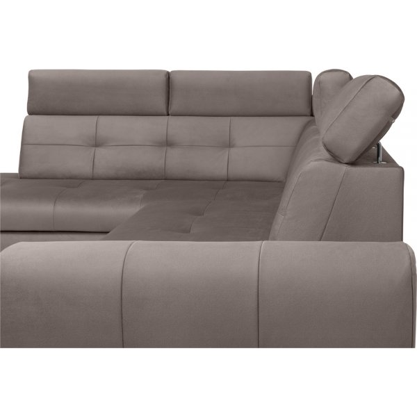 Matras Ecksofa mit offenem Ende links - Grau