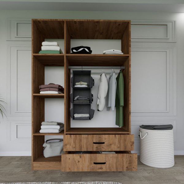 Yaman Kleiderschrank - Walnuss