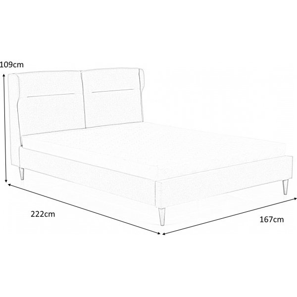 Santino grauer Bettrahmen 160x200 cm Santino grauer Bettrahmen 160x200 cm