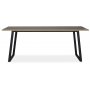 Edge 3.0 Essgruppe 190x90 cm inkl. 6 wei gelten Orust-Stegsthlen - Grau Hochdrucklaminat (HPL)