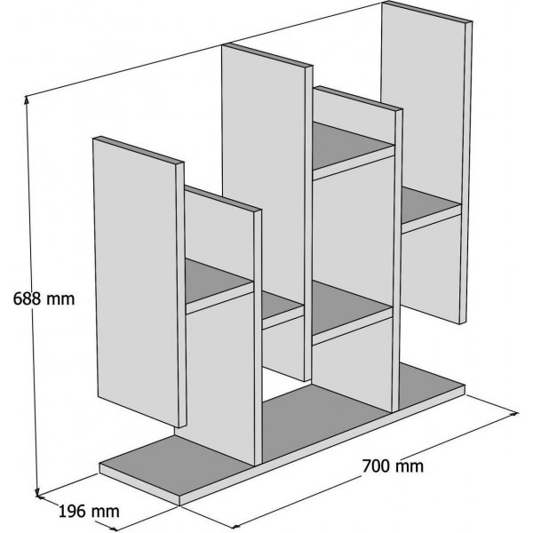 Flower Wandregal - Nussbaum
