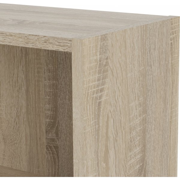 Einfaches niedriges und breites B�cherregal - Eiche