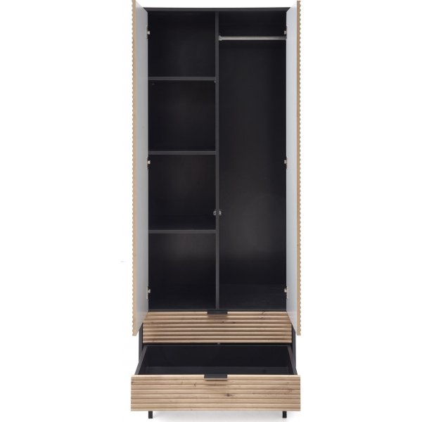 Laguna Kleiderschrank - Artisan Eiche/Schwarz Laguna Kleiderschrank - Artisan Eiche/Schwarz