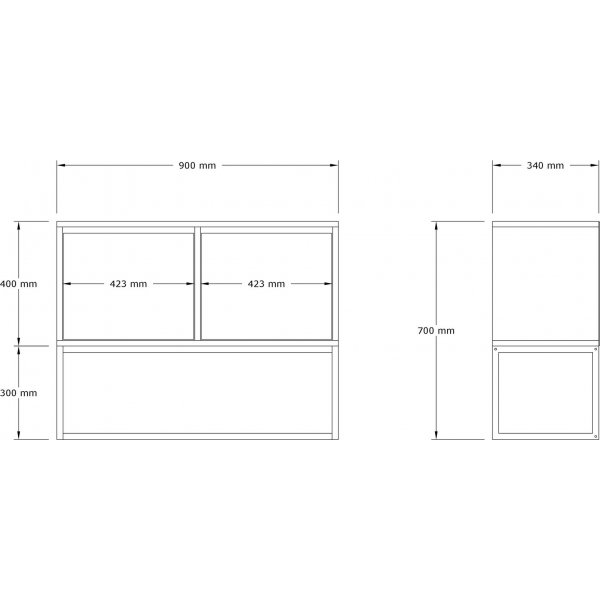 Zermat Konsolentisch 90 x 34 cm - Weiß Zermat Konsolentisch 90 x 34 cm - Weiß