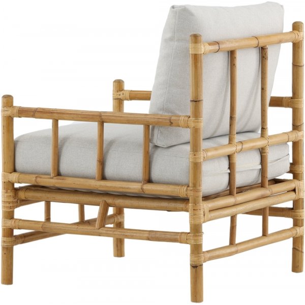 Sessel aus Rohrgeflecht - Hellgrau/Natur Sessel aus Rohrgeflecht - Hellgrau/Natur