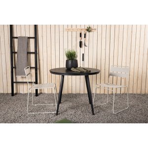 Break Outdoor-Essgruppe mit 2 Lina-Sthlen - Beige/Schwarz