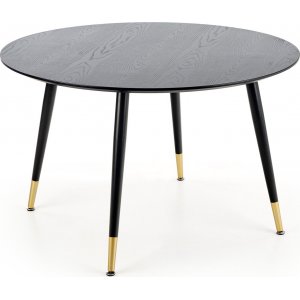 Liam Esstisch 120 cm - Schwarz/Gold