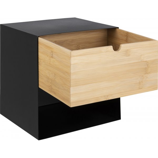 Joliet Nachttisch - Schwarz/Bambus Joliet Nachttisch - Schwarz/Bambus