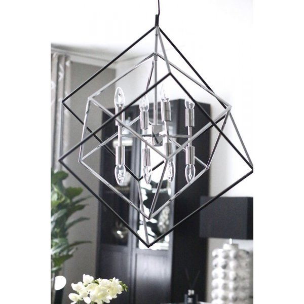 Cubes Deckenleuchte - Schwarz/Chrom