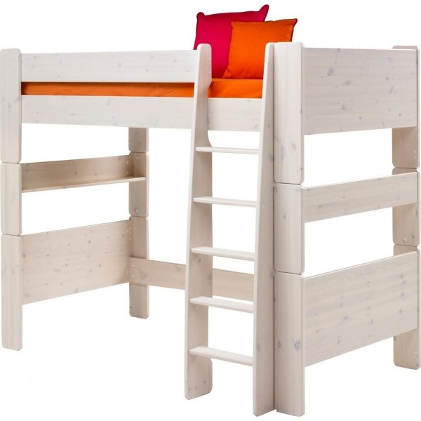 Hochbett fr Kinder 90 x 200 cm - Whitewash