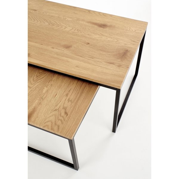 Lisha Tisch 80 x 50 cm - Eiche/schwarz