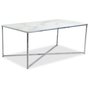 Palasso Couchtisch 110 cm - Chrom/Leichte Marmorierung + Fleckentferner fr Mbel