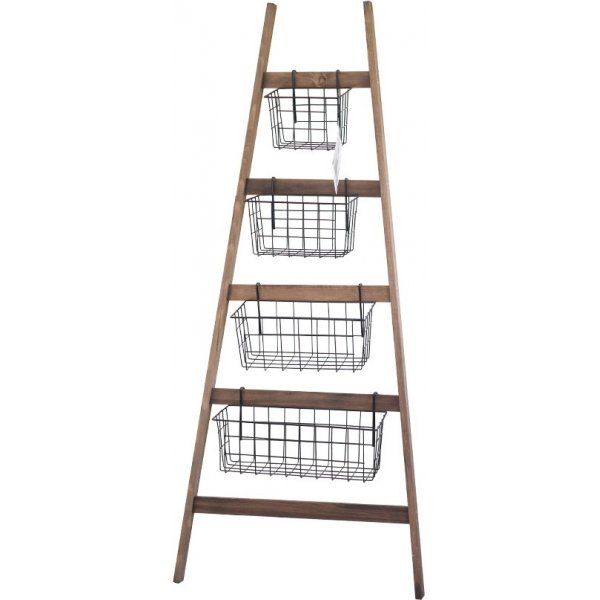 Miles Leiterregal - Eiche/Schwarz