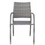Outdoor-Gruppe: 8 Sthle und Teakholztisch 210 x 90 cm