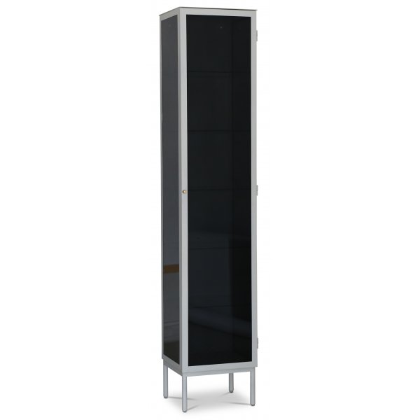 Revel weie Vitrine 200 x 40 cm - getntes Glas