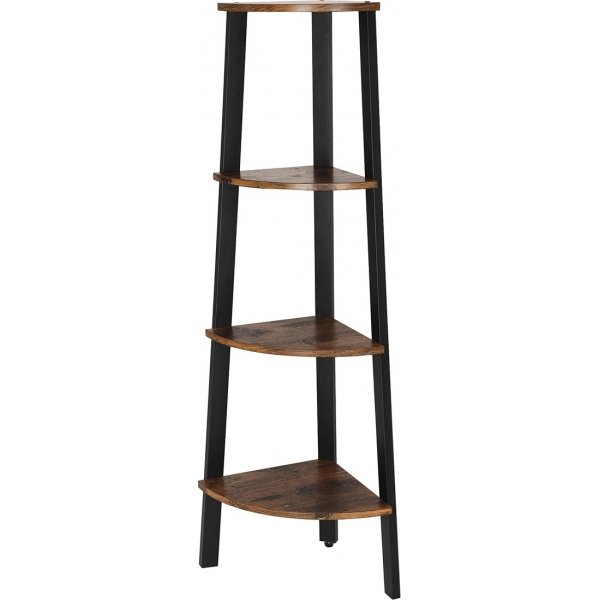 Nilla Eckregal 125 cm - Braun/Schwarz Nilla Eckregal 125 cm - Braun/Schwarz