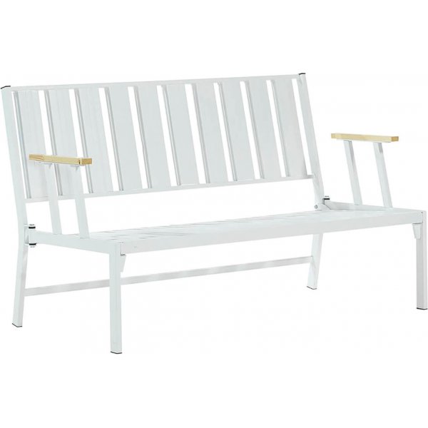 Lotus 2-Sitzer Outdoor-Sofa - Wei/Grn + Textilreinigung fr Mbel