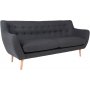 Monte 3-Sitzer-Sofa - Dunkelgrau/Buche