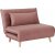 Wandelbarer Spike-Sessel aus rosa Samt