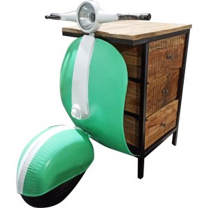 Vintage Vespa Kommode/Nachttisch - Grün/Weiß Vintage Vespa Kommode/Nachttisch - Grün/Weiß