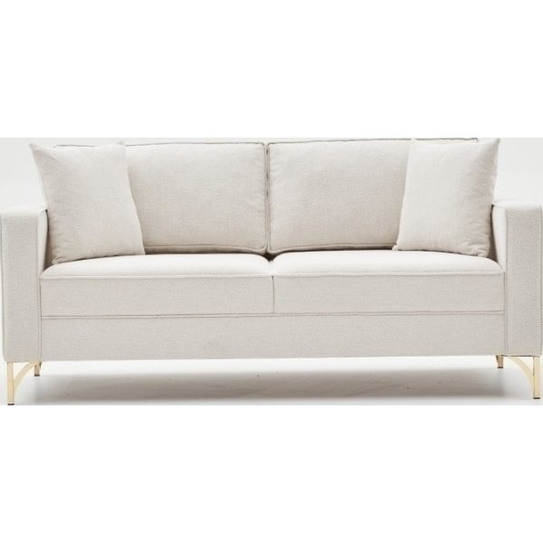 Berlin 2-Sitzer-Sofa - Cremewei/Gold