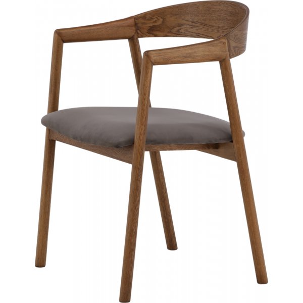 L�ng�n Esszimmerstuhl - Eiche/Grau