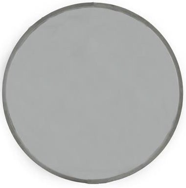 Velvet runder Spiegel 80cm - Beiger/grauer Samt
