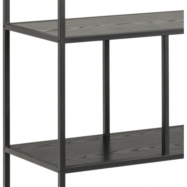 Bcherregal Seaford 135x150 cm - Schwarz