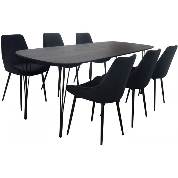 Esstisch Jar 140 cm - Furnier aus schwarzer Eiche