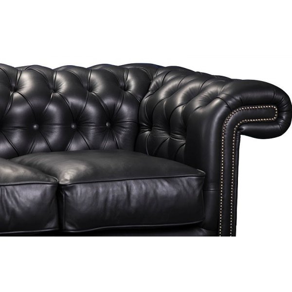 Chesterfield Manchester 3-Sitzer Ledersofa - frei whlbare Farbe