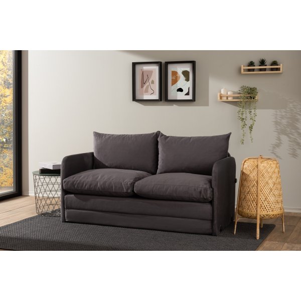 Saga 2-Sitzer-Schlafsofa XL - Grau Saga 2-Sitzer-Schlafsofa XL - Grau