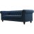 Herron blaues 3-Sitzer-Chesterfield-Sofa + Textilreinigung fr Mbel