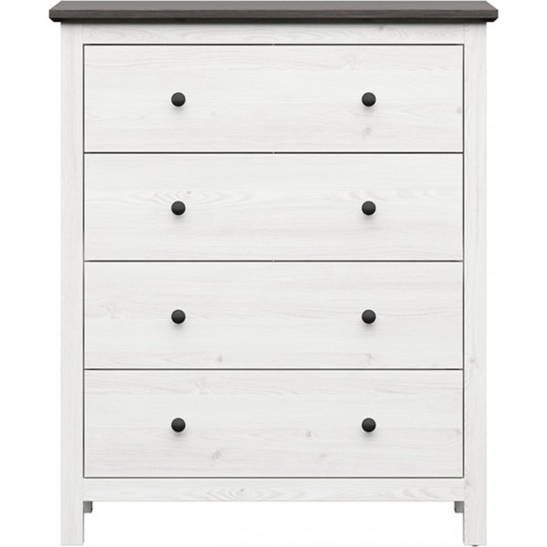 Hesen Kommode 120 cm - Wei/Schwarz